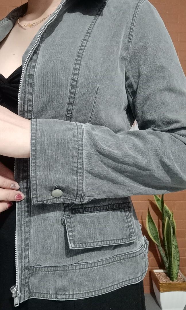 Faded Gray Denim Jacket / Women's Office Blazer photocontest 1, Women