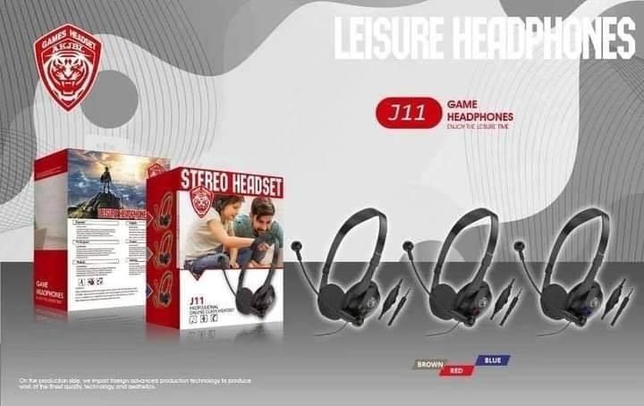 Game Headphones (Category: Virtual Reality) located in Manila. Submitted by magicgerry (Listing ID 1043547365, Image 1). Description: Game Headphones (P498.00) > for Gamers, work from home > good quality > J11 Headphones > J11 head-mounted computer game gaming headset 3.5 single-hole headset for PS4 with adapter cable.