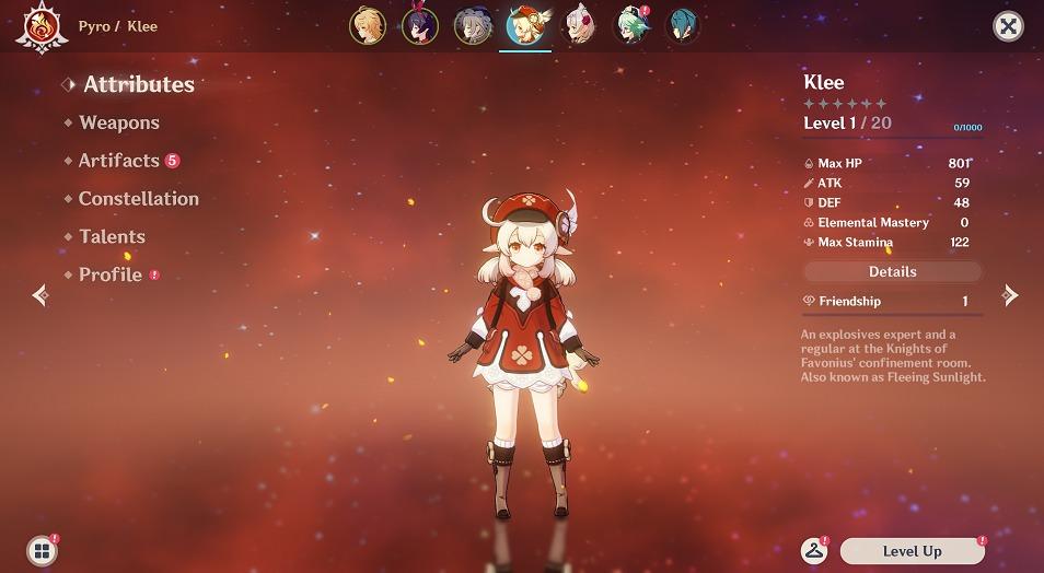 Genshin Impact Asia Server Ar7 Starter Account Klee 5 Star Video Gaming Video Games On Carousell
