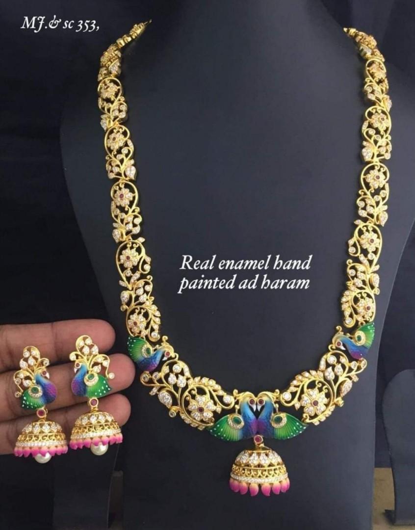 Gold plated Peacock Necklace Set Women s Fashion Jewelry