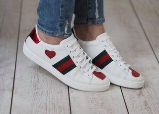 gucci new ace heart sneakers