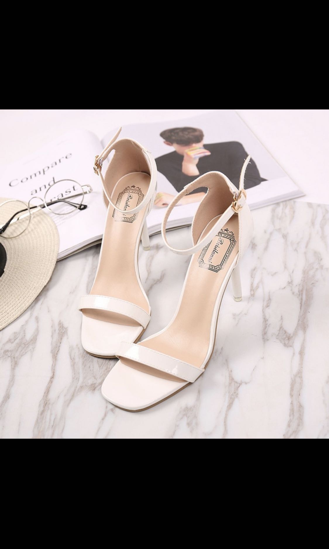pure white heels