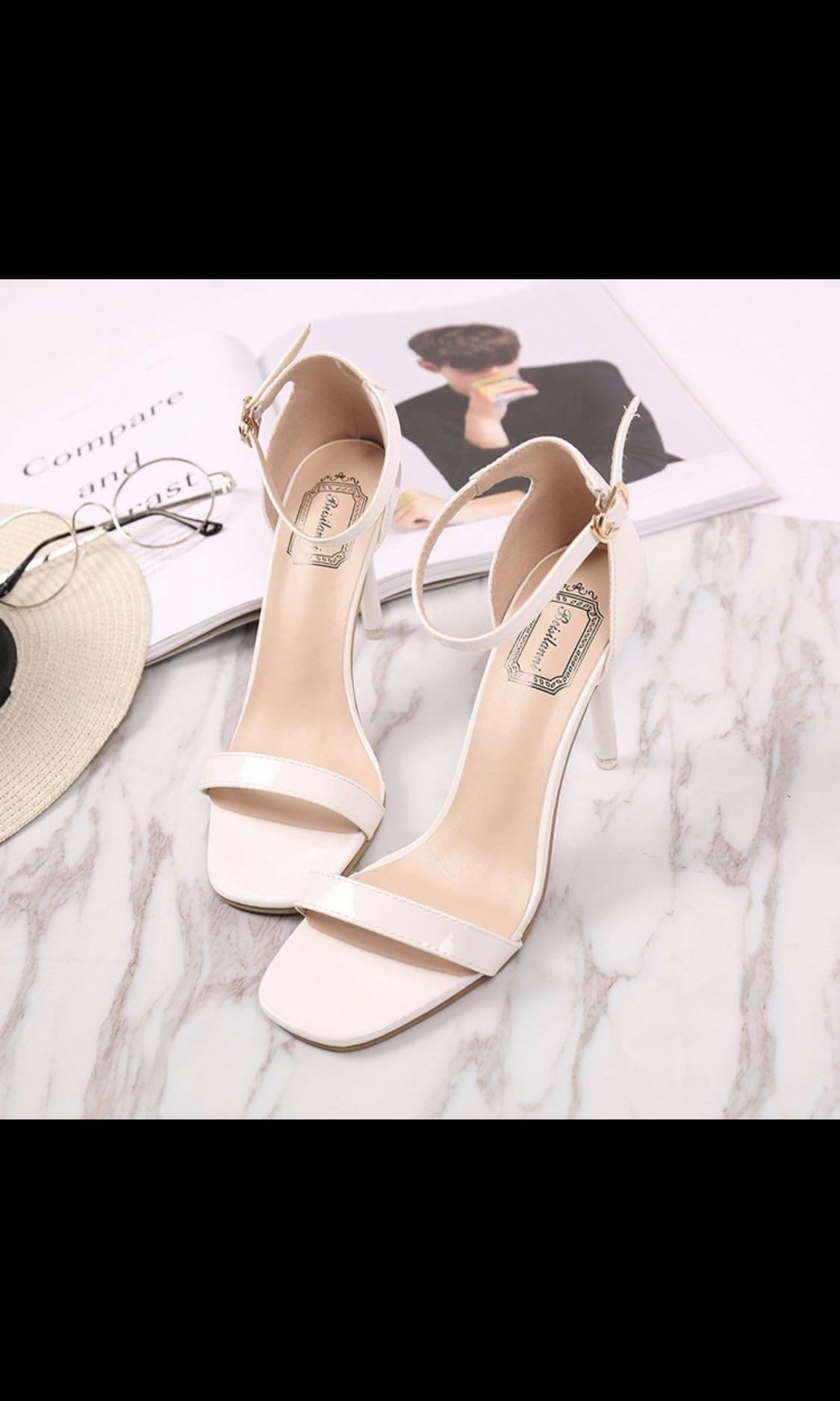 pure white heels