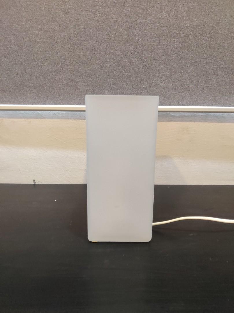IKEA Grono Table Lamp (frosted glass white) + Yellow LED bulb