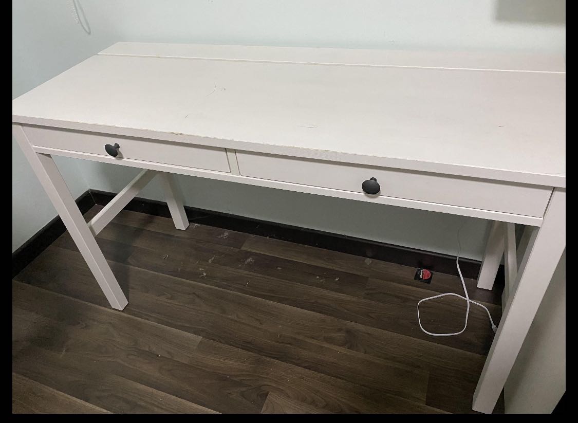 Ikea Hemnes desk with two drawers, Furniture & Home Living, Furniture