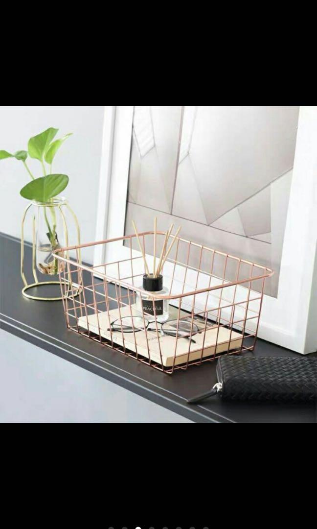 Iron Art Wire Wrought Storage Basket (Category: Storage Boxes & Baskets) located in Taguig. Submitted by endlessbliss_ph (Listing ID 1043656663, Image 1). Description: swipe left for exact measurements. Available colors: Gold, Rose Gold . FOR PRE-ORDER,5-15 days ETA, usually arrives earlier..