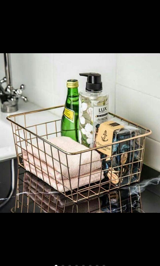 Iron Art Wire Wrought Storage Basket (Category: Storage Boxes & Baskets) located in Taguig. Submitted by endlessbliss_ph (Listing ID 1043656663, Image 3). Description: swipe left for exact measurements. Available colors: Gold, Rose Gold . FOR PRE-ORDER,5-15 days ETA, usually arrives earlier..