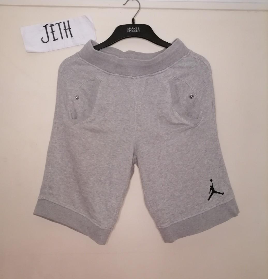 grey jordan sweat shorts