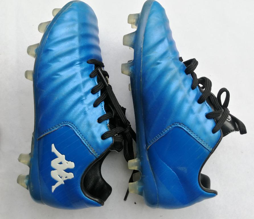 Kappa Boys Football Boots Shoes in Blue UK Size 2 US Size 1 EU 34