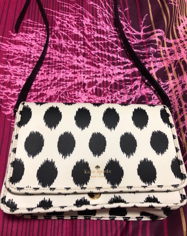 Kate Spade black and white Dalmatian spots sling bag, Women's Fashion, Bags  & Wallets, Cross-body Bags on Carousell