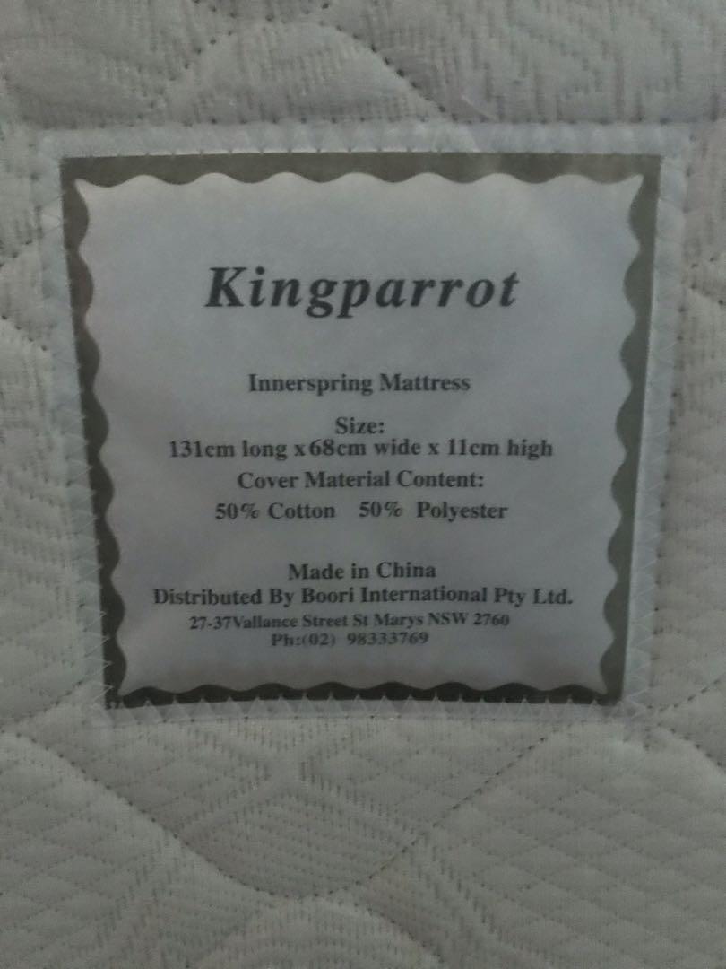 Kingparrot Cot Mattress made for Boori Country cot excellent condition Babies Kids Baby Nursery Kids Furniture Cots Cribs on Carousell