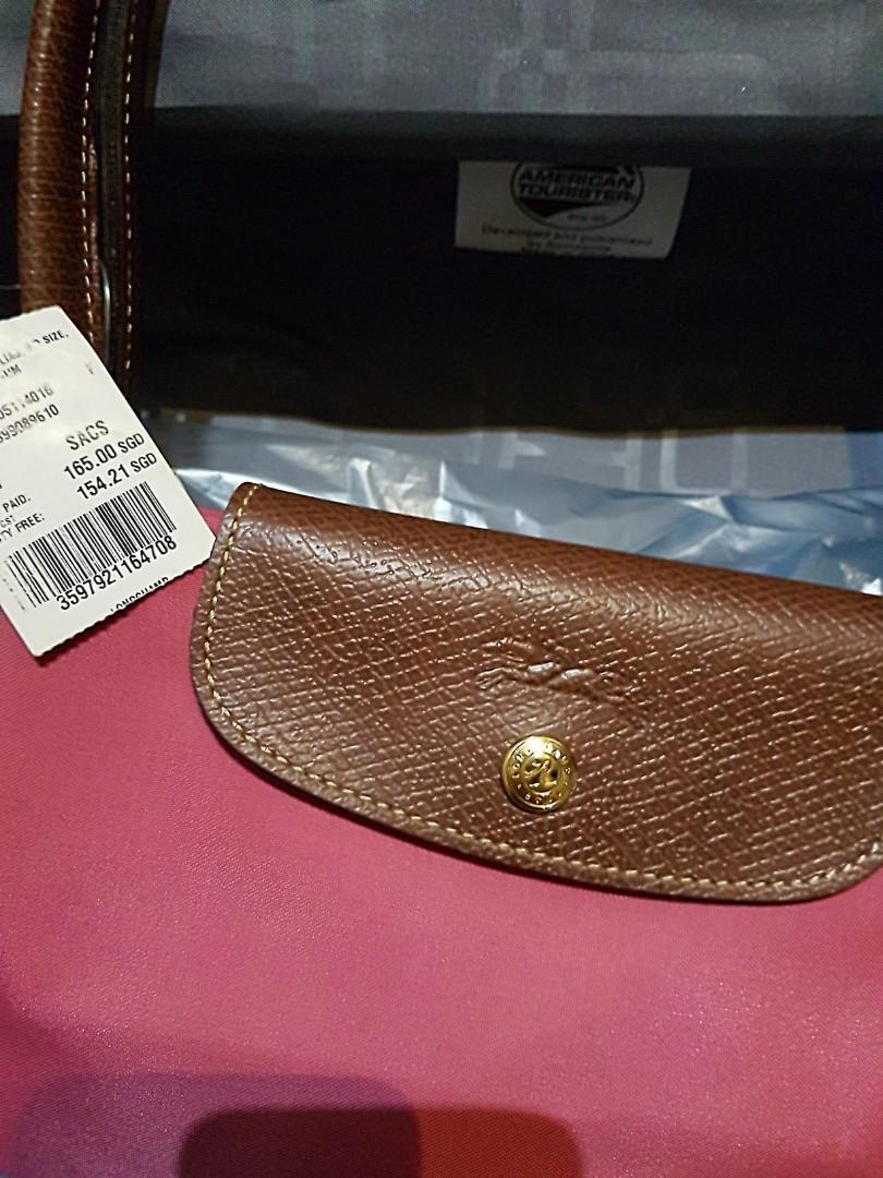 Longchamp Long Handle Le Pliag Pink Gum Luxury Bags Wallets on Carousell