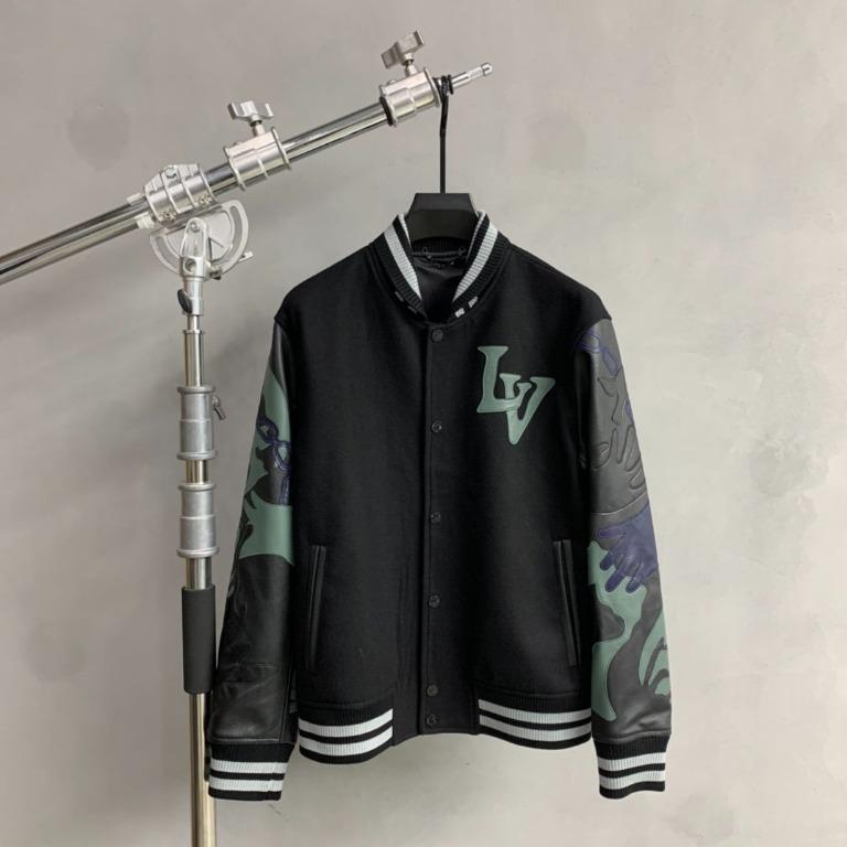 Louis Vuitton 2020 GREEN CAMO FLEECE BOMBER JACKET SIZE M