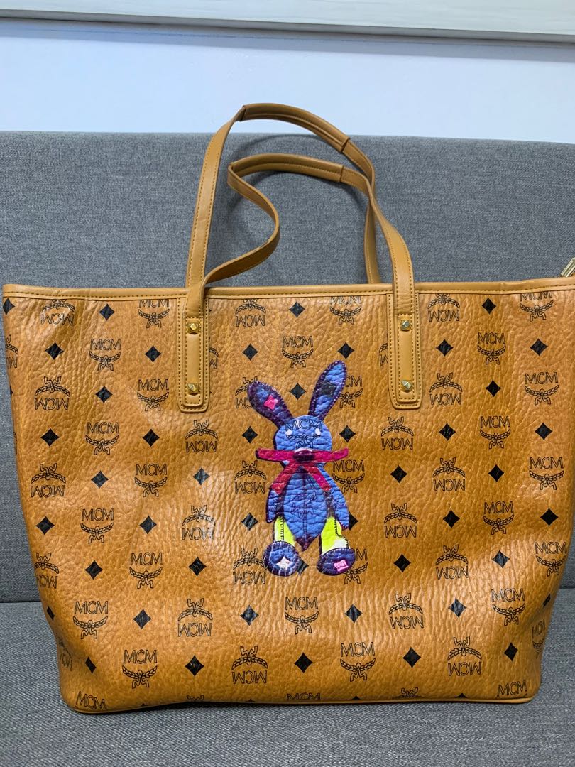 Mcm rabbit shop tote bag