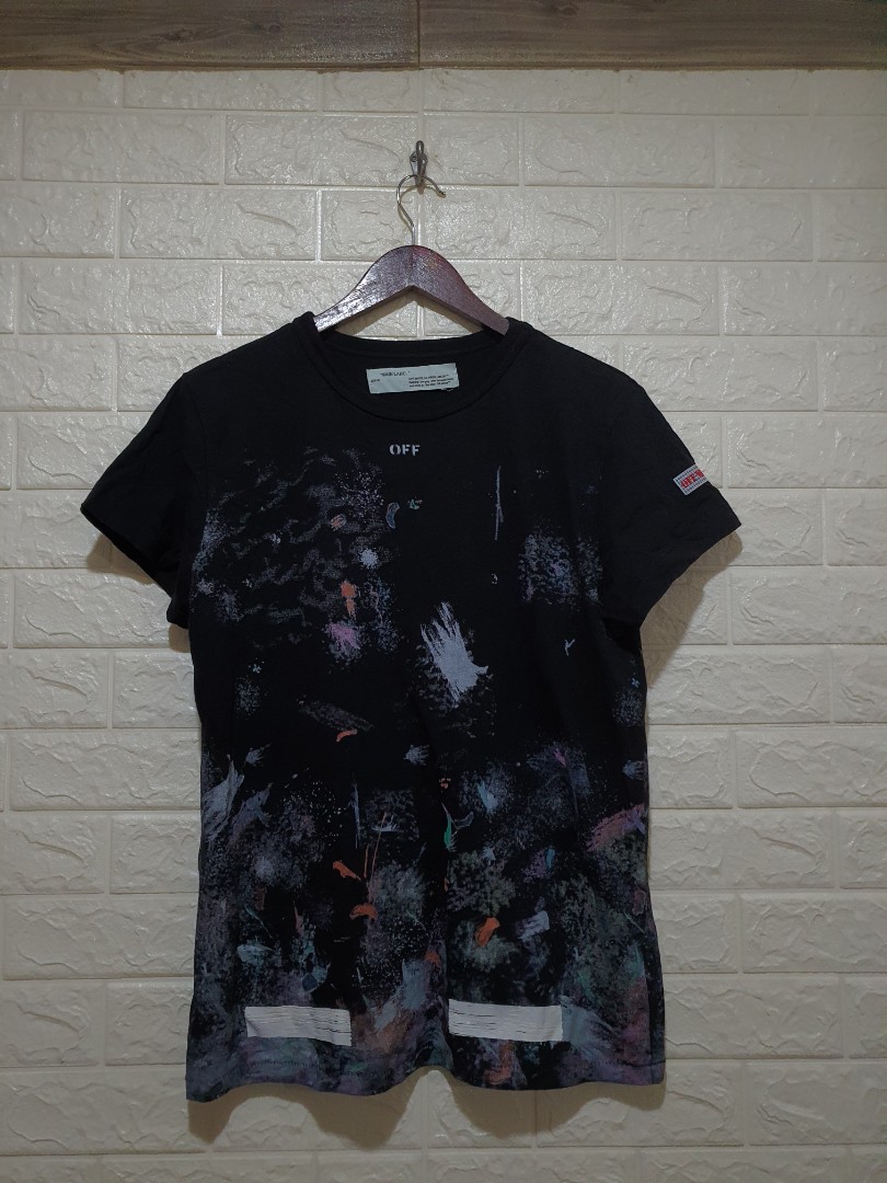 Off white online paint splatter shirt