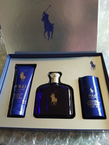 polo blue perfume set