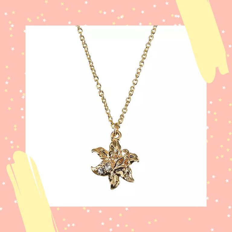 PO Authentic Japan Disney Rapunzel on the Tower 10th Anniversary Magical Flower Necklace
