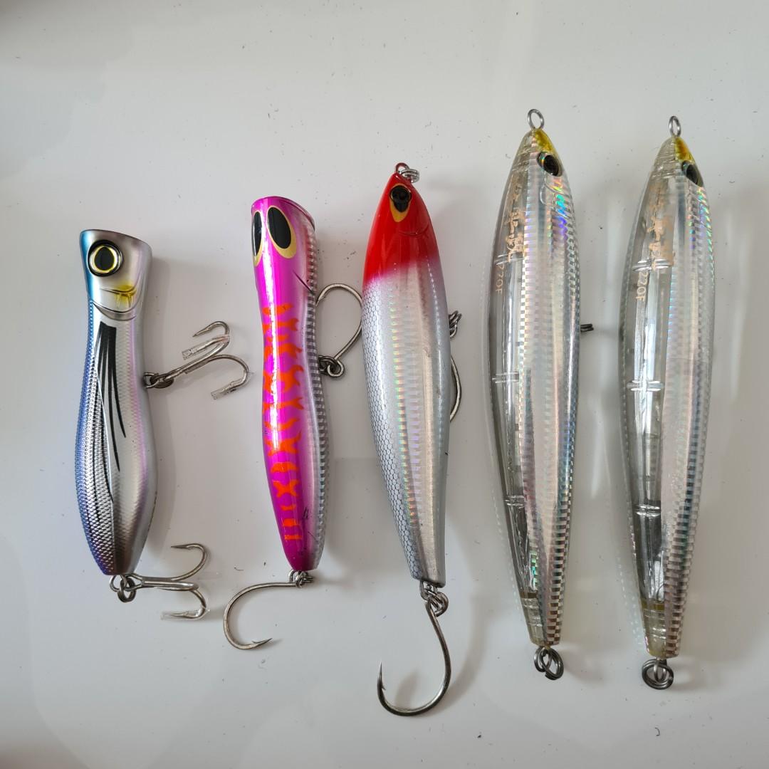 Shimano Ocea Pencil 220f, Yozuri Popper, Williamson Pencil and Popper,  Sports Equipment, Fishing on Carousell
