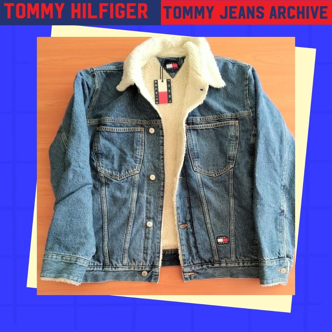 Tommy Hilfiger Denim Jacket, Tommy Archive, edition Tommy's archive, Denim Fleece Jacket, Men's Fashion, Coats, Jackets and Outerwear on Carousell