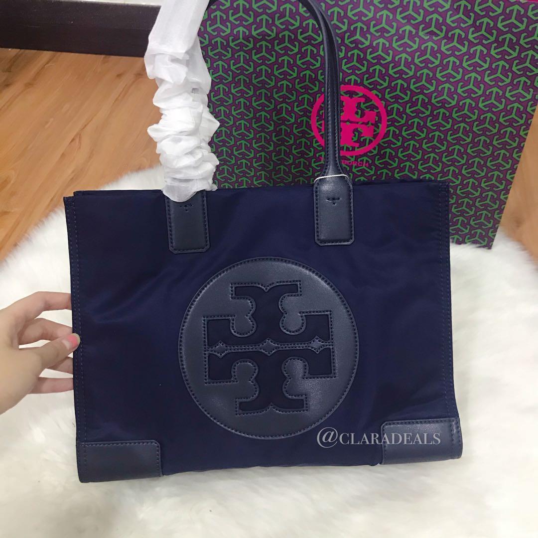 Tory Burch Ella Tote Navy, Women's Fashion, Bags & Wallets, Tote Bags on  Carousell