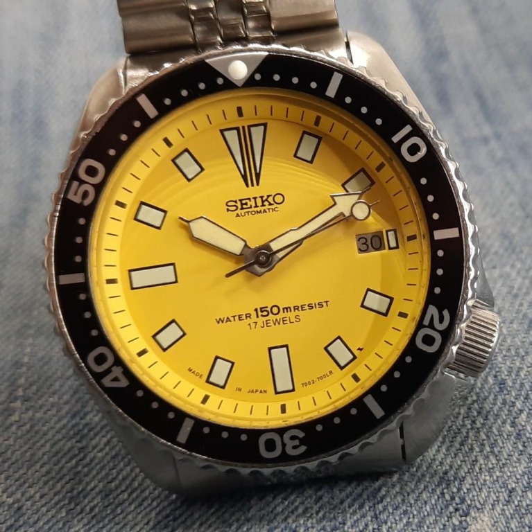 Seiko yellow face divers on sale watch