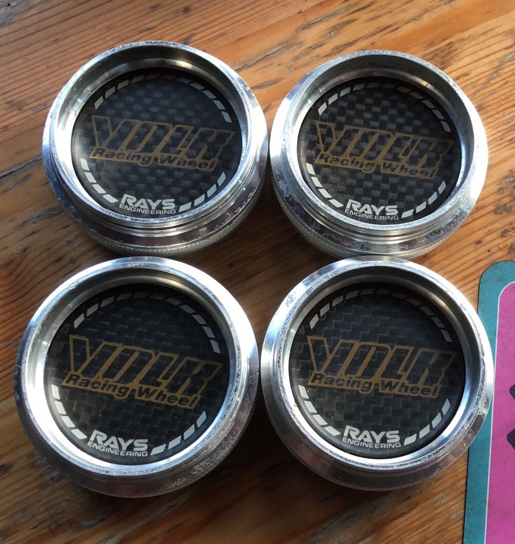 VOLK RACING WHEEL CAPS, Car Accessories, Tyres & Rims on Carousell