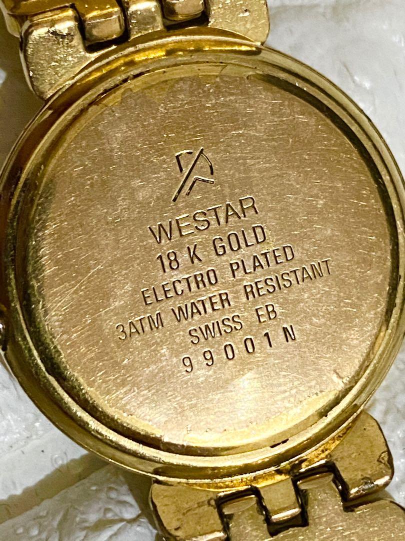 Westar 18k gold electroplated 3atm water resistant swiss eb hot sale