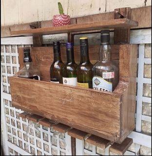Wooden Bottle and Wine Rack