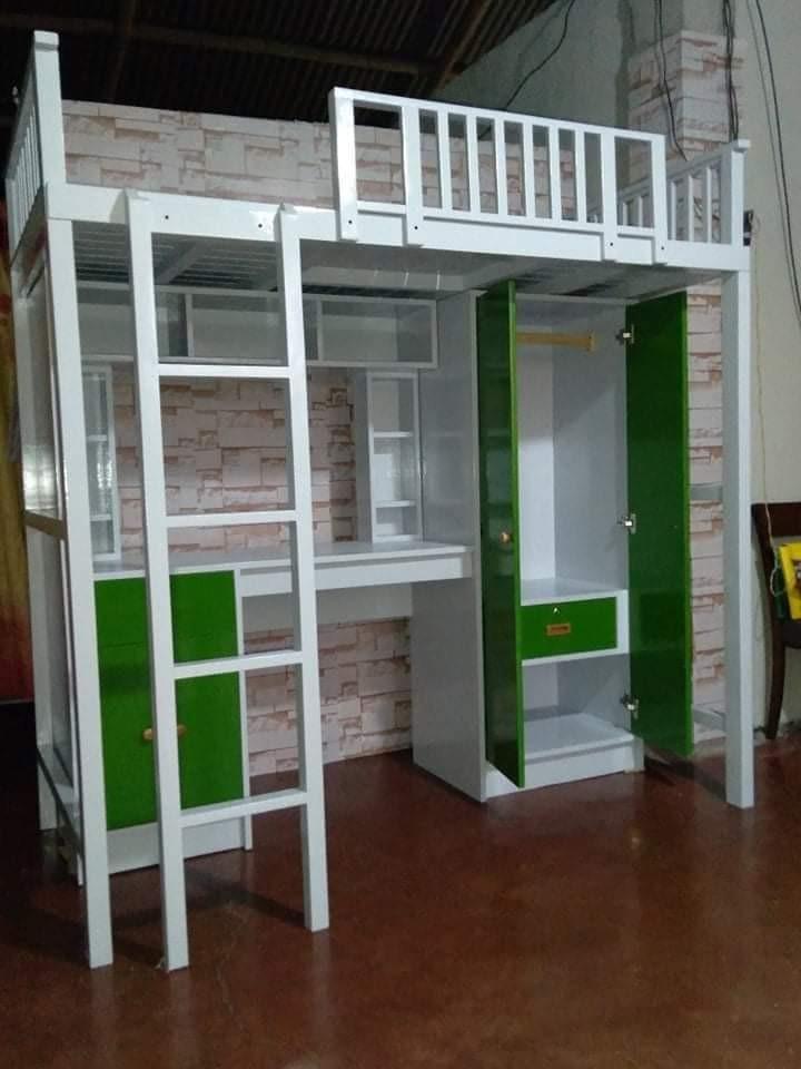 3 In 1 Bunk Bed W Cabinet Desk, 3 Bunk Bed With Desk