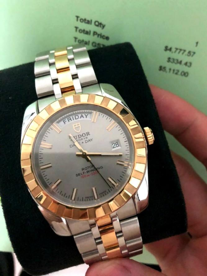 WTS Tudor Classic Day Date Polar Dial 23010 57 OFF