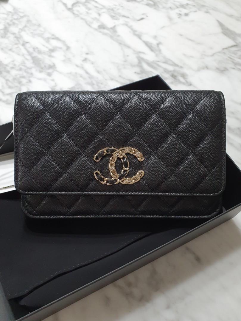 💖 BRAND NEW: Chanel 20K Wallet on Chain WOC (Caviar)