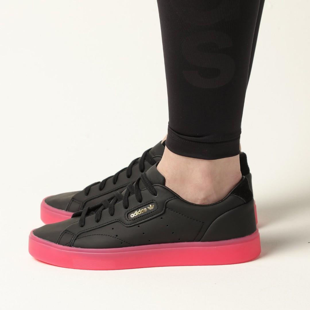 Adidas sleek black pink deals