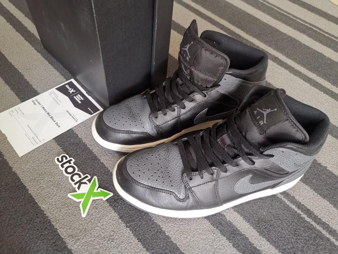 Air jordan 1 mid black/summit white/dark grey cheap