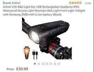 antimi led bike light set