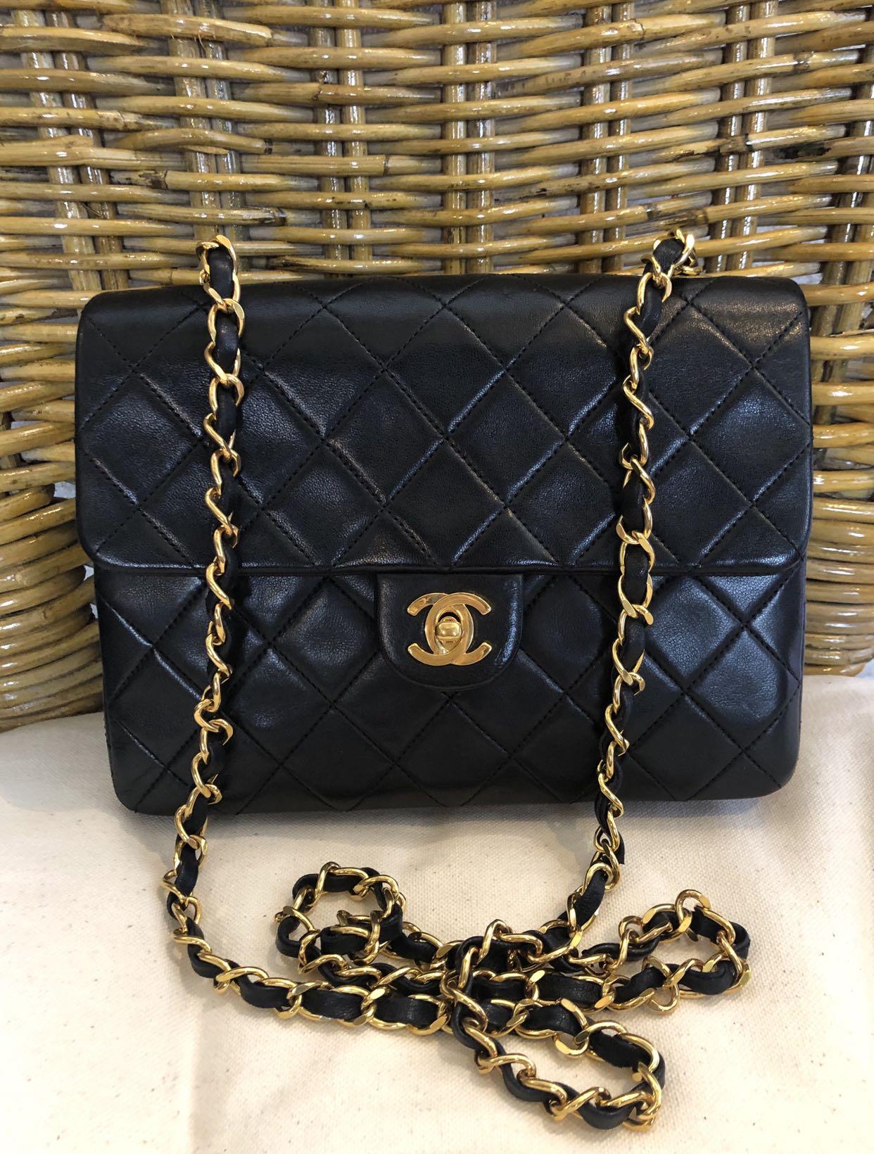 Authentic Chanel Vintage 20cm Mini Square, Luxury, Bags & Wallets on  Carousell