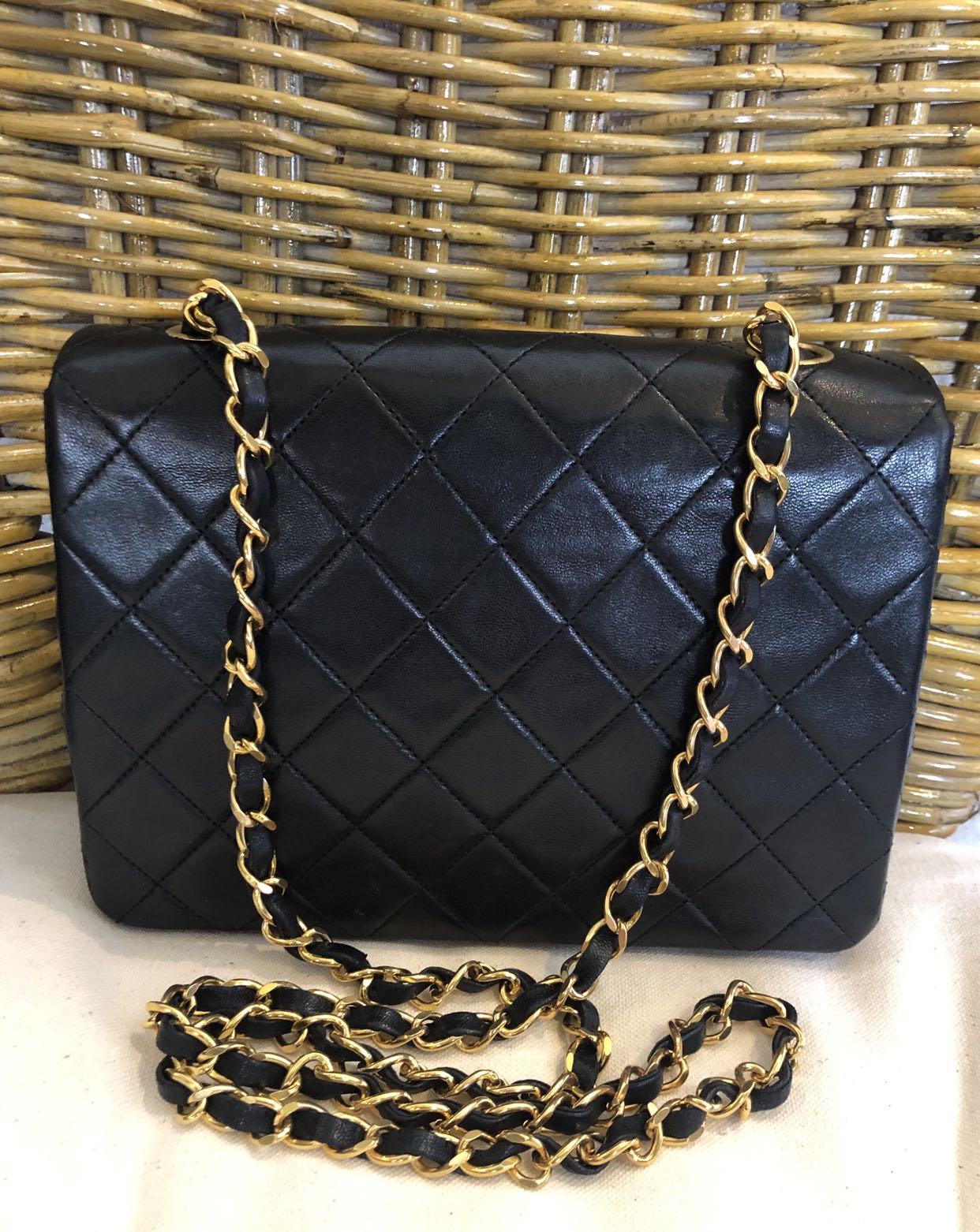 Authentic Chanel Vintage 20cm Mini Square, Luxury, Bags & Wallets