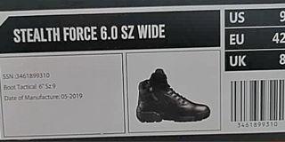 BNIB (Sealed) Magnum Stealth Force 6.0 SZ Wide
