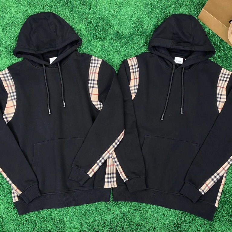 Burberry Men s Vintage Check Panel Cotton Hoodie Men s Fashion Coats Jackets and Outerwear on Carousell