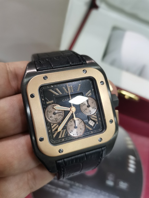 Cartier santos 100 xl carbon clearance