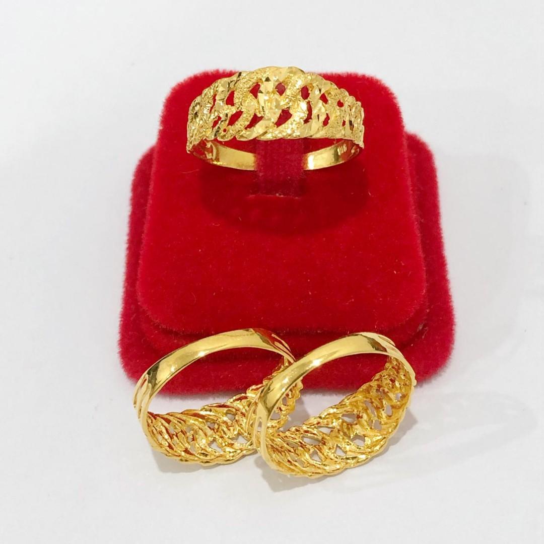 Cincin Emas 916 Size 15 16 Women S Fashion Jewellery On Carousell