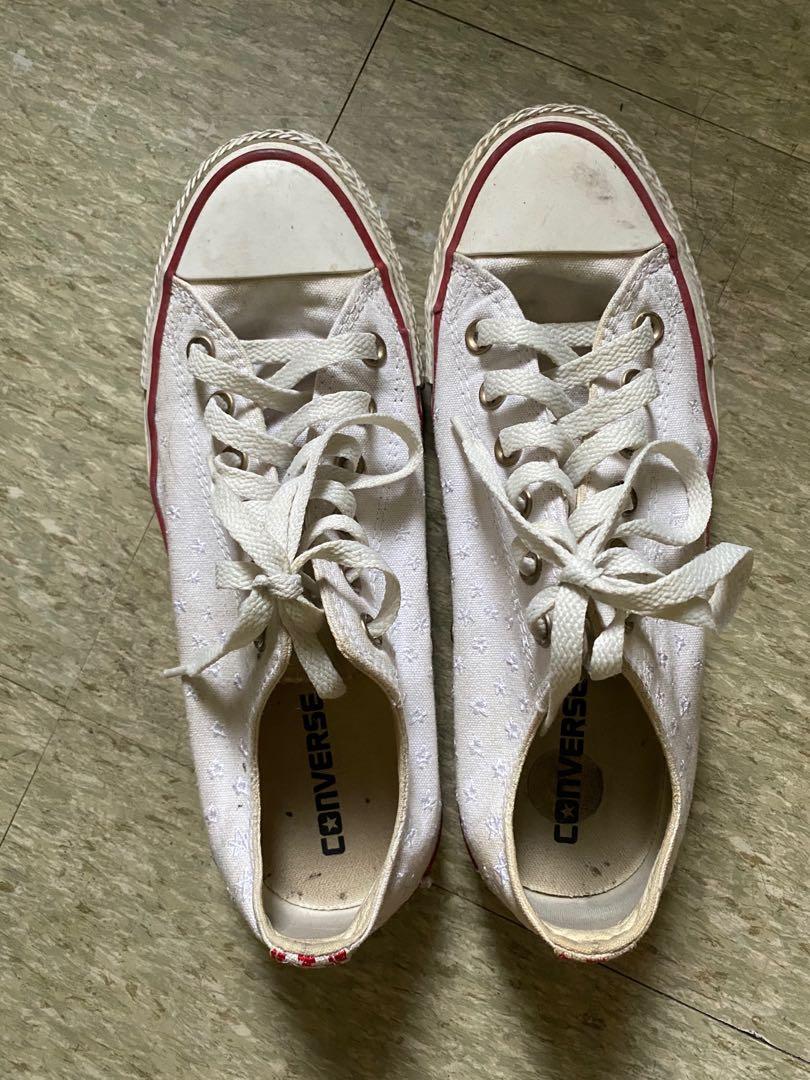 low cut white chucks