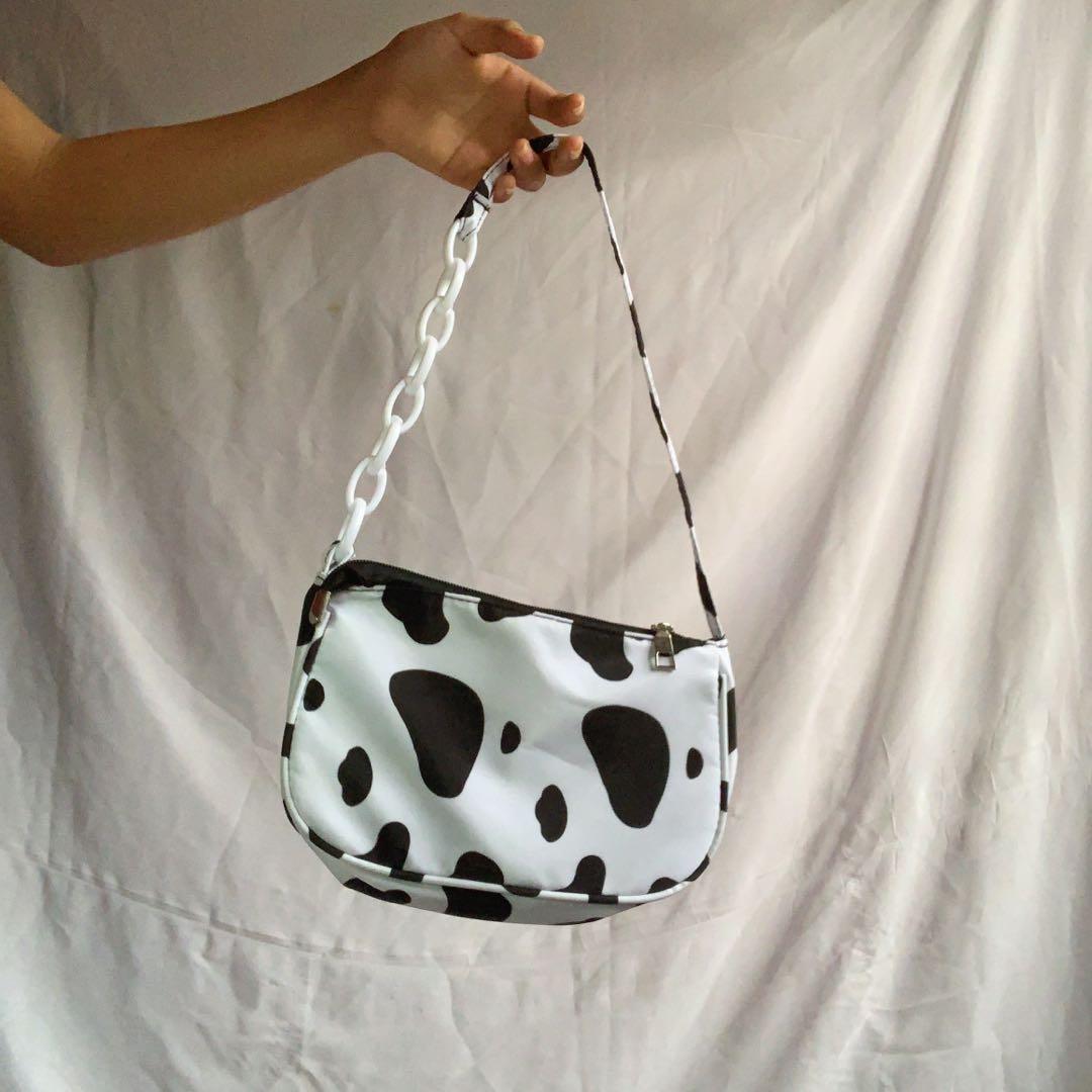 Cow Print Baguette Bag Women s Fashion Bags Wallets Tote Bags