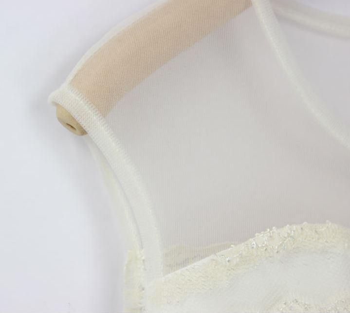 white lace mesh top