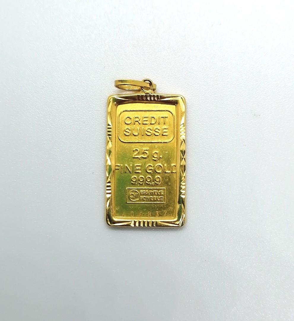 Credit Suisse 2 5g 999 9 Gold Bar With 0 64g 916 Gold Holder Women S Fashion Jewelry Organisers Necklaces On Carousell Credit Suisse 2 5g 999 9 Gold Bar With 0 64g 916 Gold Holder Women S Fashion Jewelry Organisers Necklaces On Carousell