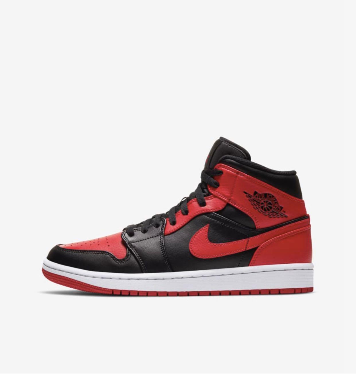 nike jordan red white black