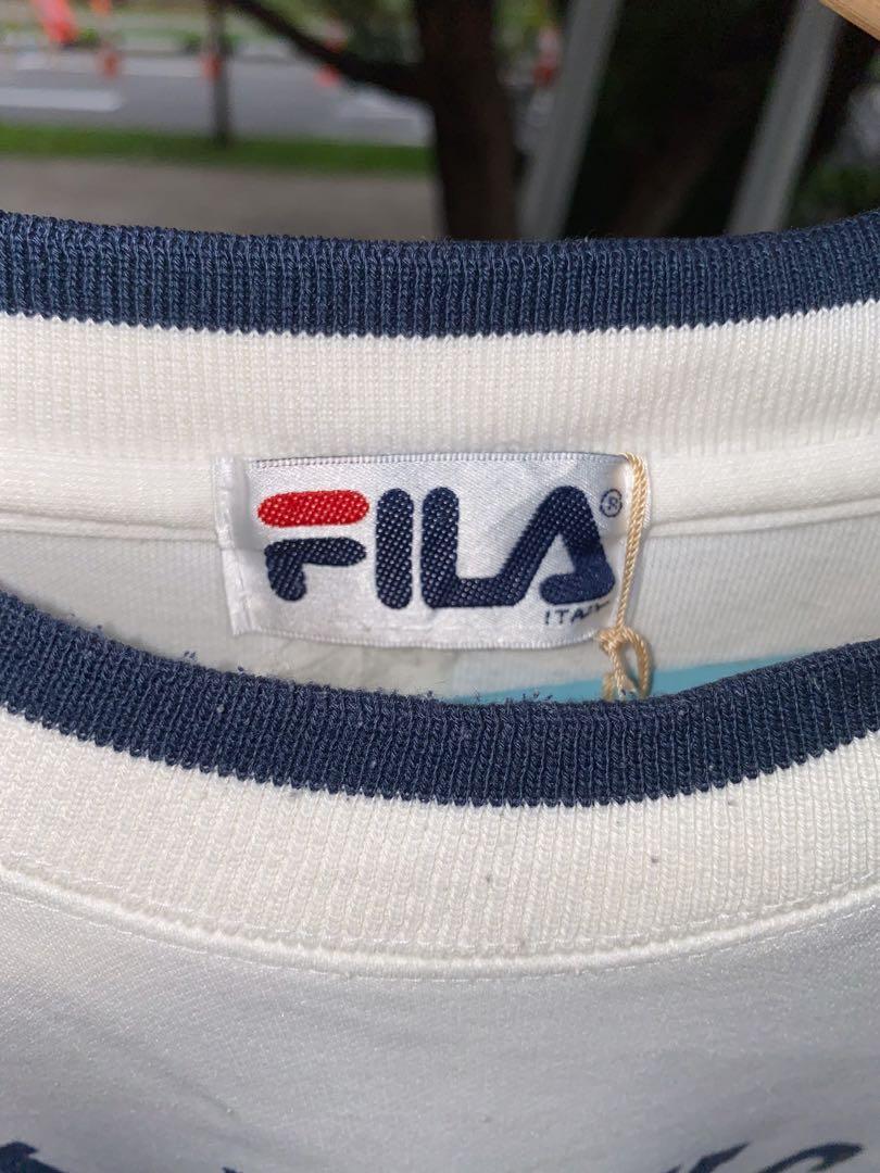 Fila red white and blue top
