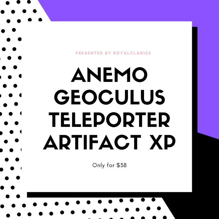 Genshin Impact Boost Geoculus Anemoculus Teleporter Artifact Toys Games Video Gaming In Game Products On Carousell