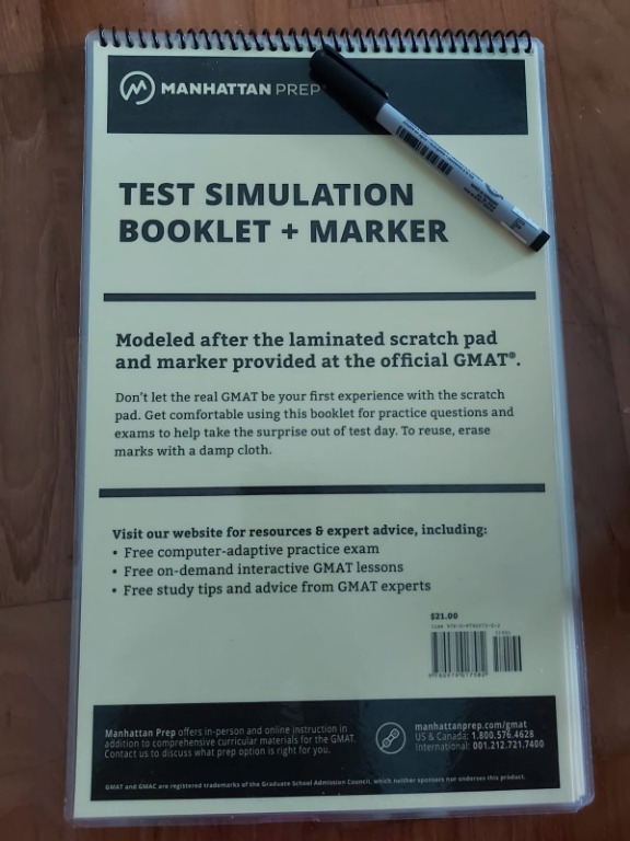 Manhattan GMAT Test Simulation Booklet w/ by Manhattan GMAT