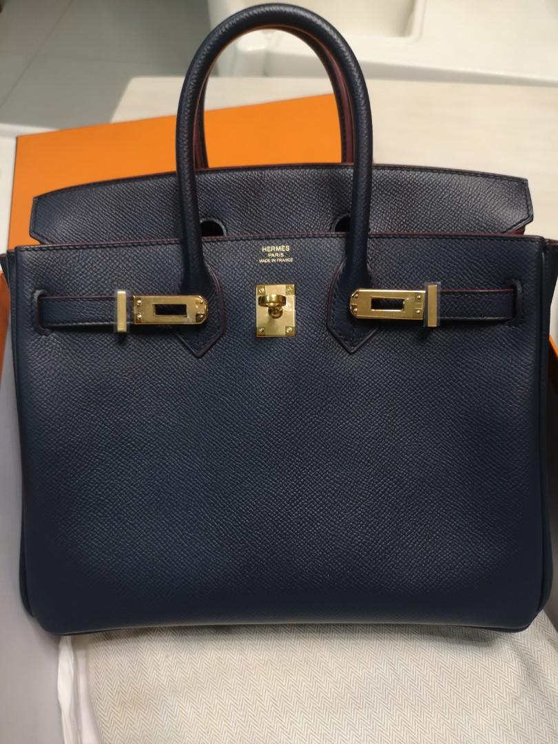 Unboxing a lovely 2020 Hermes Kelly 25 Sellier in blue indigo