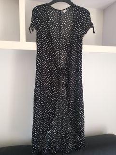 H&M polka dots B&W Covered long top